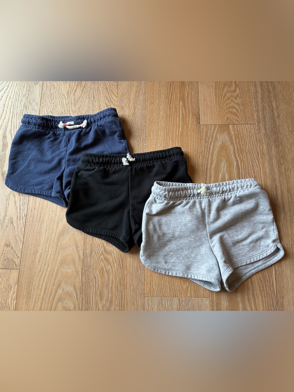 Cat & Jack Girls Knit Shorts - 3-Pack (Navy, Black, Heather Gray) Size 6